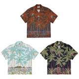 GUILTYPARTIES TIGER Shirts 19ss Coconut Tree, Palm Tree Short Sleeve Shirt