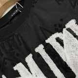 Amiri T Shirt Towel Embroidered Jacquard Casual round Neck Short Sleeve T-shirt