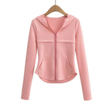 Women Hoodie Hot Girl Slim-Fit Cardigan Fishtail Two Pieces