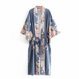 Women Trench Coat Beach Shirt Vacation Robe Sun Protection