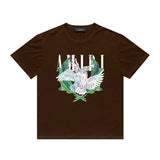 Amiri T Shirt Color Parrot Printing Casual Hip Hop Short Sleeve T-shirt