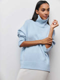 Women Work Business Casual Sweats Loose Turtleneck Sweater