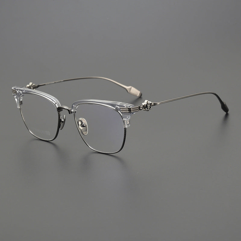 CHH Chrome Hearts Glasses Japanese fashion ultra-light pure titanium half-frame glasses frame