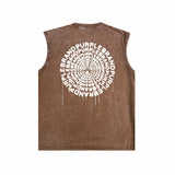 Purple Brand Distressed Tank T Shirts Distressed Sleeveless T-shirt Vest