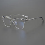 CHH Chrome Hearts Glasses Light Luxury Square Thick Frame Half Frame Myopia Glasses Frame