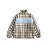 Unisex Coat Stitching Cotton Coat Winter Coat Stand Collar