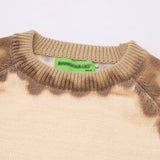 Men Sweater Stitching Spray Painting Loose Sweater