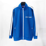 Palm Angels Sweatshirts Angel Black and White Striped Stand Collar Jacket Men's Sports Jacket