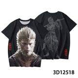 3D Print T-shirt Game Black Myth Wukong Tops Men Women Fashion