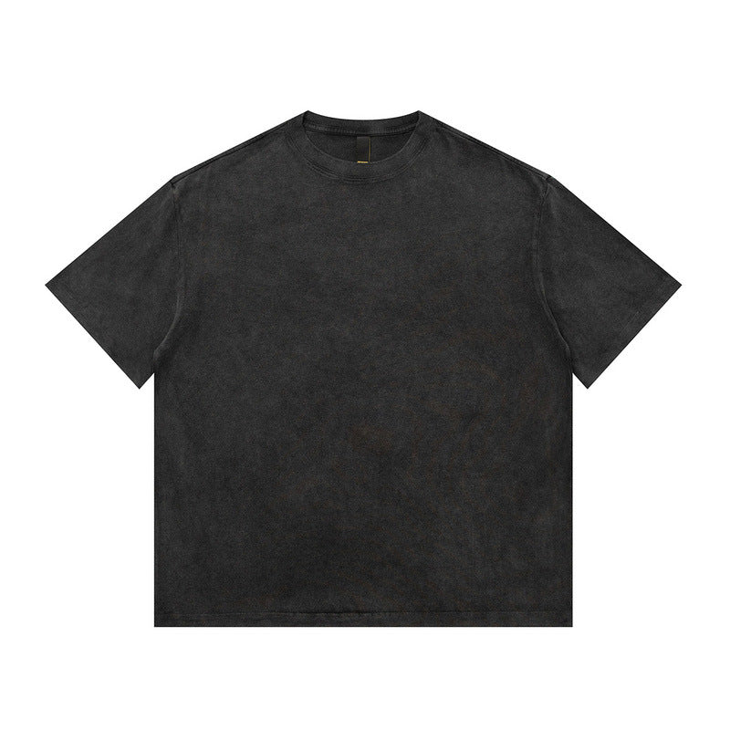 Men's T-Shirt Vintage Cotton round Neck Loose