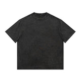 Men's T-Shirt Vintage Cotton round Neck Loose