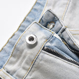 Men Jeans Multi-Pocket Workwear Pleated Loose