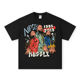 Vintage T-shirts Short Sleeve T-Shirts Washed and Old Prints