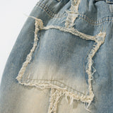 Men Jeans Unique Design Raw Edges