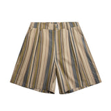 Unisex Shorts Retro Versatile Casual Loose Stripes