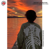 Kapital Sweater Pingtian Hehong Ripped Long Sleeves Loose Pullover Sweater Sweater