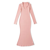 Women Dresses Slim-Fit Long Sleeve Dress