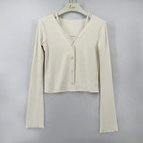 Women Vest Suspenders Vest Jacket Two-Piece Set