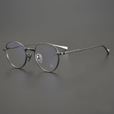 CHH Chrome Hearts Glasses Collection Versatile Vintage Round Engraved Pure Titanium Myopia Glasses Frame
