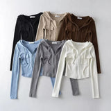 Women Hoodie Hot Girl Elastic Slim Thickened