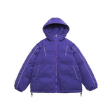 Unisex Coat Youth University Style Hooded Coat Thickened Cotton-Padded Coat