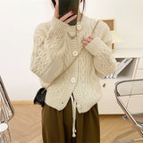 Women Knitted Cardigan Short Sweater