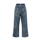 Men Jeans Star Stitching Loose