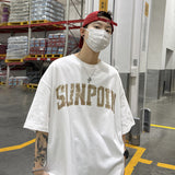 Men T Shirt Summer Pure Cotton Heavy Retro