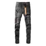 KSUBI Jeans Slim Fit Casual Patchwork Jeans