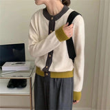 Women Knitted Cardigan Vintage Soft Glutinous Sweater