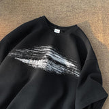 Men T Shirt Waffle Retro Loose Casual