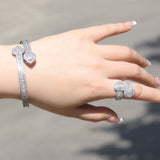 Rings Niche Copper Diamond Love Ring Spectrum