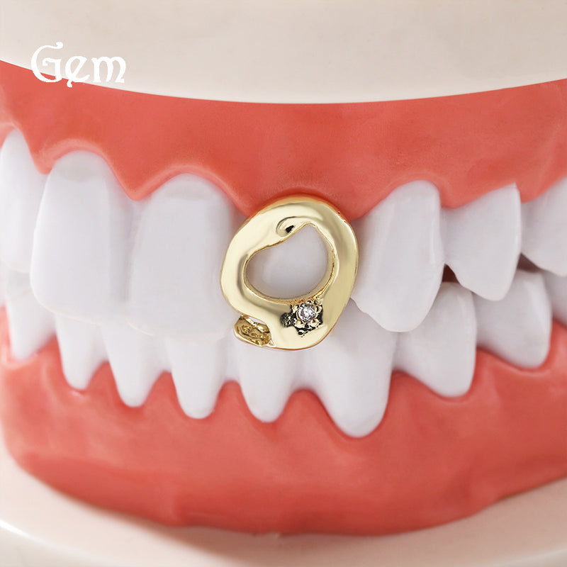 Grillz Hip Hop Gold Braces Single Tooth Spectrum