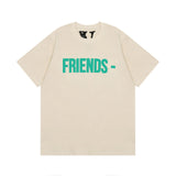 Vlone T Shirt Spring Summer Purple Big V Crew Neck