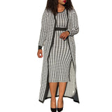 Women Jumpsuit Autumn and Winter Women's Fashion Temperament Printed Vest Skirt