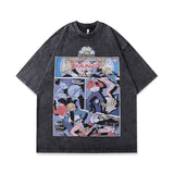 Men T-Shirt Oversize Distressed Cartoon Print