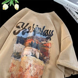 Men T Shirt Youth Summer Loose Casual