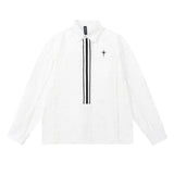 Men Long Sleeved T Shirt Vibe Heterochrosis Top Fly Long Sleeve Shirt Men's Spring and Autumn Leisure Loose