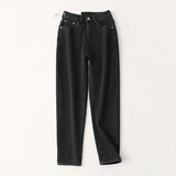 Women Jeans Vintage Fleece-Lined Slimming
