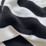 Kapital Sweater Vintage Black and White Stripe Trendy Idle Style Embroidered Crew Neck Letter Loose Sweater