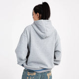 Men Fleece Lined Hoodie Zipper Cardigan Sweater Coat Men's Loose Five-Pointed Star Embroidered Hoodie
