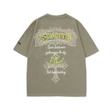 Men T-Shirt Cross Retro Loose All-Match