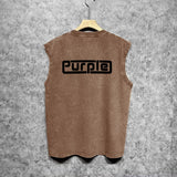Purple Brand Distressed Tank T Shirts Distressed Sleeveless T-shirt Vest