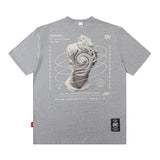 Men T-Shirt Butterfly Print Versatile Casual Loose
