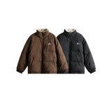 Unisex Coat Loose Thick Stand-up Collar Cotton-Padded Coat Winter