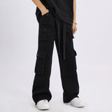 Cargo Pants Retro Distressed Hip Hop Multi-Pocket Workwear