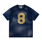 Gallery Dept T-Shirt Alphabet Print Hollow Mesh Short Sleeve T-Shirt