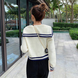 Women Knitted Cardigan Preppy Style Japanese Sweater