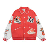 Men Cotton Padded Jacket Coat Men's Autumn and Winter Casual Loose Button Baseball Jacket