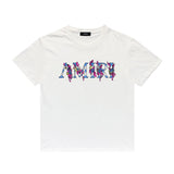 Amiri T Shirt Printed Casual Hip Hop round Neck Short Sleeve T-shirt